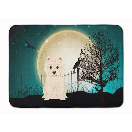 Carolines Treasures Halloween Scary Westie Machine Washable Memory Foam Mat BB2232RUG